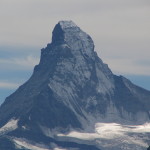 S stena Mattehorna slikana s Fruestueck platza v V grebenu Weisshorna (Peninske Alpe, Švica)